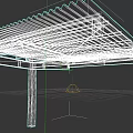 Outdoor Patio Shade Structure With Metal Frame And Corrugated Roof Design