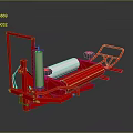 Red Heavy Duty Machinery Equipment With Metal Frame White Roller And Black Handles