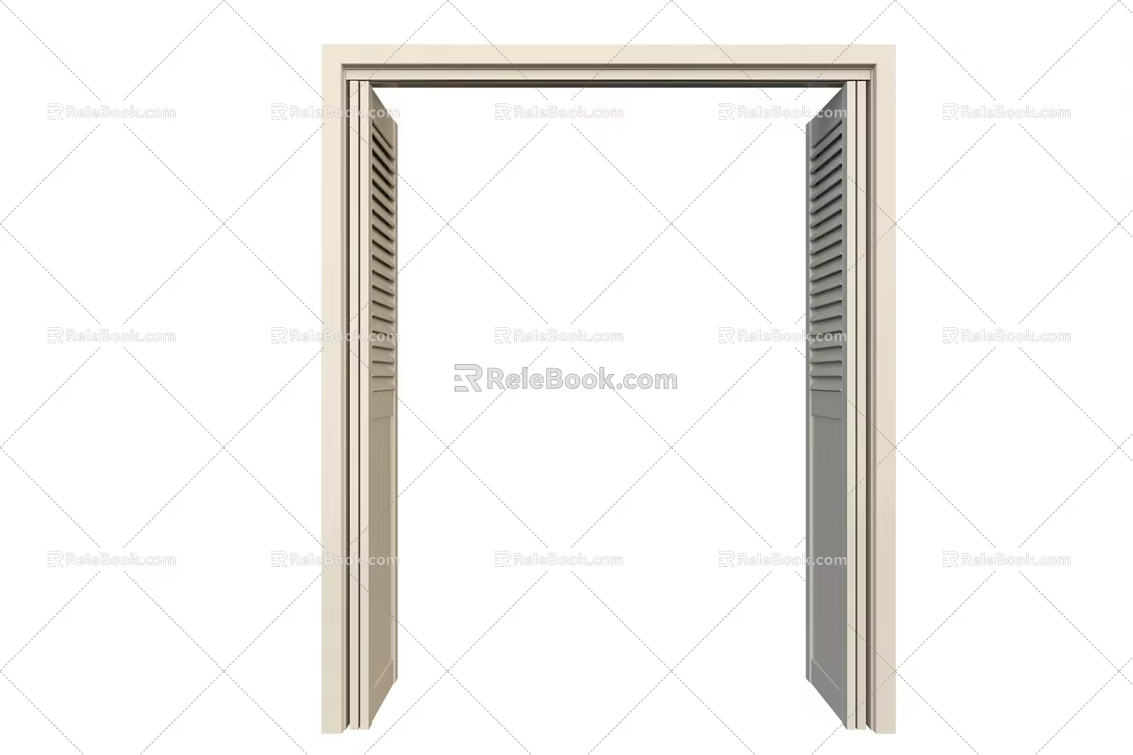 Modern folding door shutter flat folding door 3d model