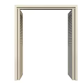 Modern folding door shutter flat folding door 3d model