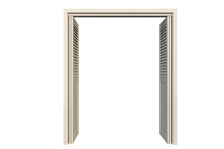 Modern folding door shutter flat folding door 3d model