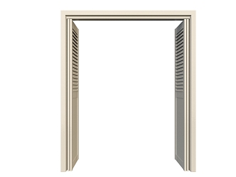 Modern folding door shutter flat folding door 3d model