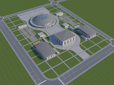 Modern Sports Center 3d model