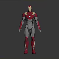 Iron Man Armor 3D Model With Red Silver And Gold Accents Design Details