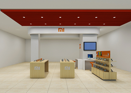 Modern Mobile Phone Store Xiaomi Counter 3d model