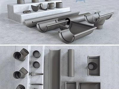 Various Metal Pipe Fittings And Plumbing Components For Construction Projects 3d model