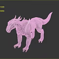 Game and Movie Character Mythical Creature With White Scaly Skin Horned Head And Sharp Claws
