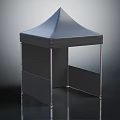 Outdoor Pyramid Top Tent with Side Walls and Sturdy Metal Frame Structure