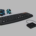 Keyboard data cable speaker 3d model