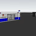 Black Container Building For Public Security Joint Police Station With Police Lights
