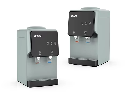Two BRANO Water Dispensers With Hot Cold Outlets Different Sizes Daily Appliances 3d model