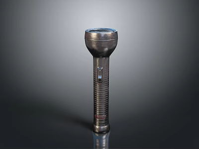Classic Metal Flashlight For Daily Household Use With Portable Design 3d model