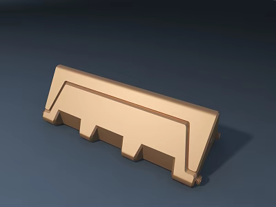 Modern Golden Entryway Cabinet Sideboard With Stylish Geometric Storage Structure Design 3d model