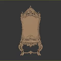 Golden Carved Chair With Ornate Design Intricate Patterns And Vintage Luxurious Style