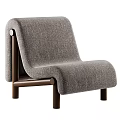 Stylish Modern Single Sofa With Soft White Velvet Upholstery And Wooden Legs Design
