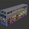 Rose Gold Toyota Double Decker Bus With Dark Windows And Digital Route