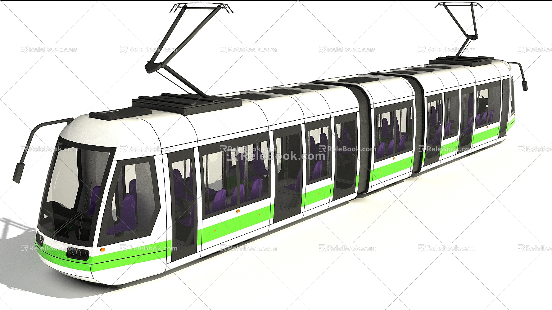 Modern Tram 3d model