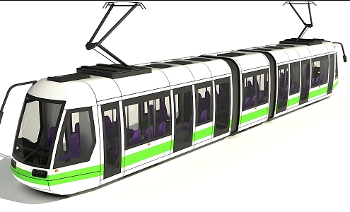 Modern Tram 3d model