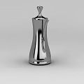 Tech Exhibition Hall Showcasing Modern Silver Metal Coffee Pot with Sleek Design