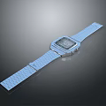 Stylish Modern Fashion Watch With Blue Strap And Square Dial Design