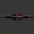Medieval Sword With Red Hilt Golden Decorations And Shiny Blade