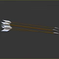 Brown Shafts Silver Arrowheads Weapons with Reflective Surfaces Arranged on Dark Background