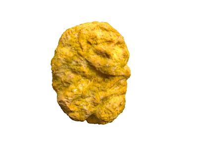 Yellow Sponge Natural Marine Animal With Textured Surface In Underwater Habitat 3d model