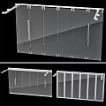 Modern Glass Swing Door Design With Metal Frame And Handles For Interior