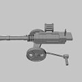 Historical Military Cannon Weapon Design With Long Metal Barrel And Spoked Wheels