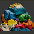 Colorful Clay Pile Stacked With Multiple Bright Colors And Textured Surface On Dark Background