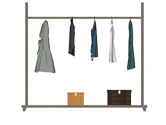 Modern Clothes Hanger Clothes Rack 3d model