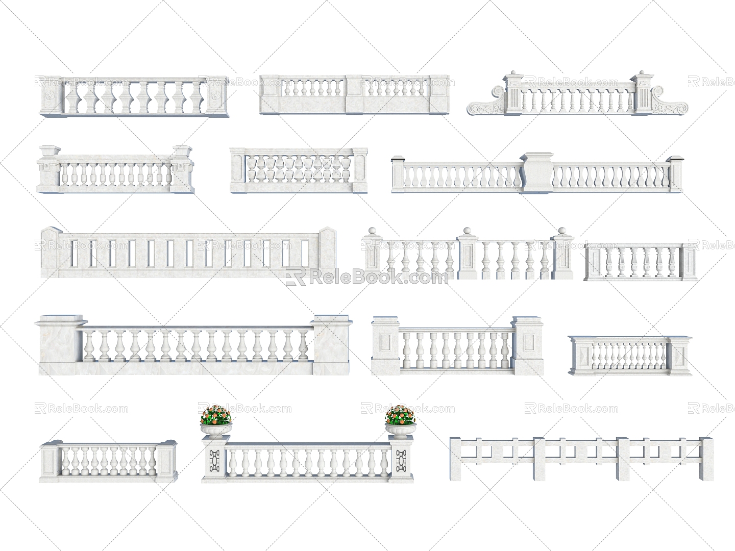 Fence, Railing, Guardrail 3d model