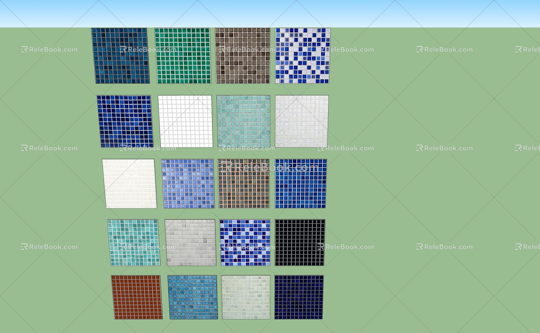 Modern Tile Mosaic 3d model