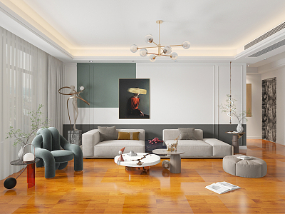 modern living room model