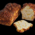 Freshly Baked Artisan Bread Loaf With Crusty Surface And Cheesy Interior