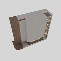 Modern Minimalist Fireplace With Wooden Frame Gray Panel And Stacked Firewood Burning Flames