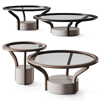 Modern Giorgetti Coffee Table Round Side Table Glass Coffee Table Mother Coffee Table Solid Wood Coffee Table 3d model