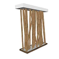Natural Bamboo Poles Arranged Vertically Against White Background in Decorative Pattern