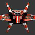 Red And White Racing Style Paper Airplane Model With Number 03 And Logo Design