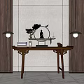 New Chinese Style End View Table Entrance Cabinet End View Table 3d model