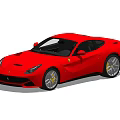 Red Sports Car Featuring Sleek Aerodynamic Body Design And Stylish Alloy Wheels