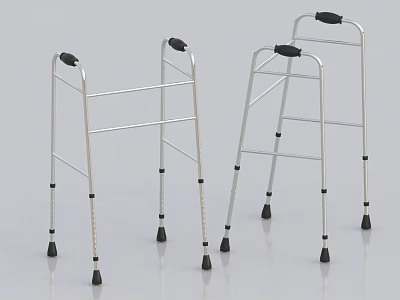 Playground Equipment With Three Metal Walker Structures For Children Playground Use 3d model