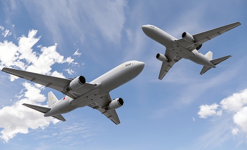 modern passenger aircraft 3d model