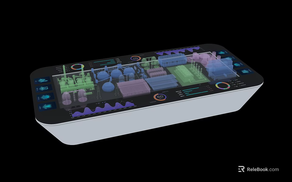 Smart Commercial Equipment With Colorful Interface Advanced Control Panel And Data Display Features 3d model 