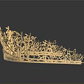 Luxurious Golden Crown With Diamond Embellishments And Intricate Filigree Designs On Reflective Surface