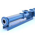 Blue Industrial Progressive Cavity Pump Equipment With Motor Driven Stable Base Structure 3d model