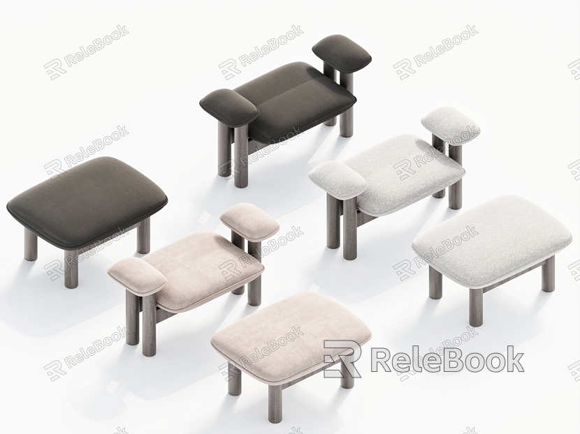 Modern Shoe Changing Stool Small Stool Square Stool model