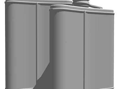 Sleek Modern Household Appliances With Vertical Design Two Units And Smooth Finish 3d model