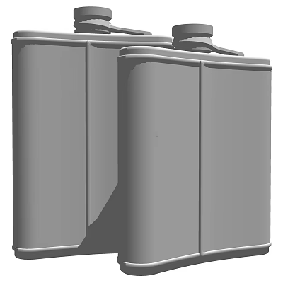 Sleek Modern Household Appliances With Vertical Design Two Units And Smooth Finish 3d model