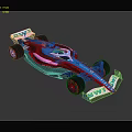 Stylish Blue And Pink Formula 1 Car With BWT Logo And Aerodynamic Design
